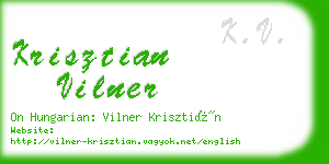 krisztian vilner business card